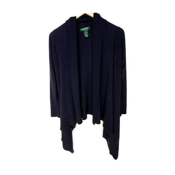 Ralph Lauren | Silk Cashmere | Open Front | Cascade Sweater | Knit Cardigan - Picture 1 of 11
